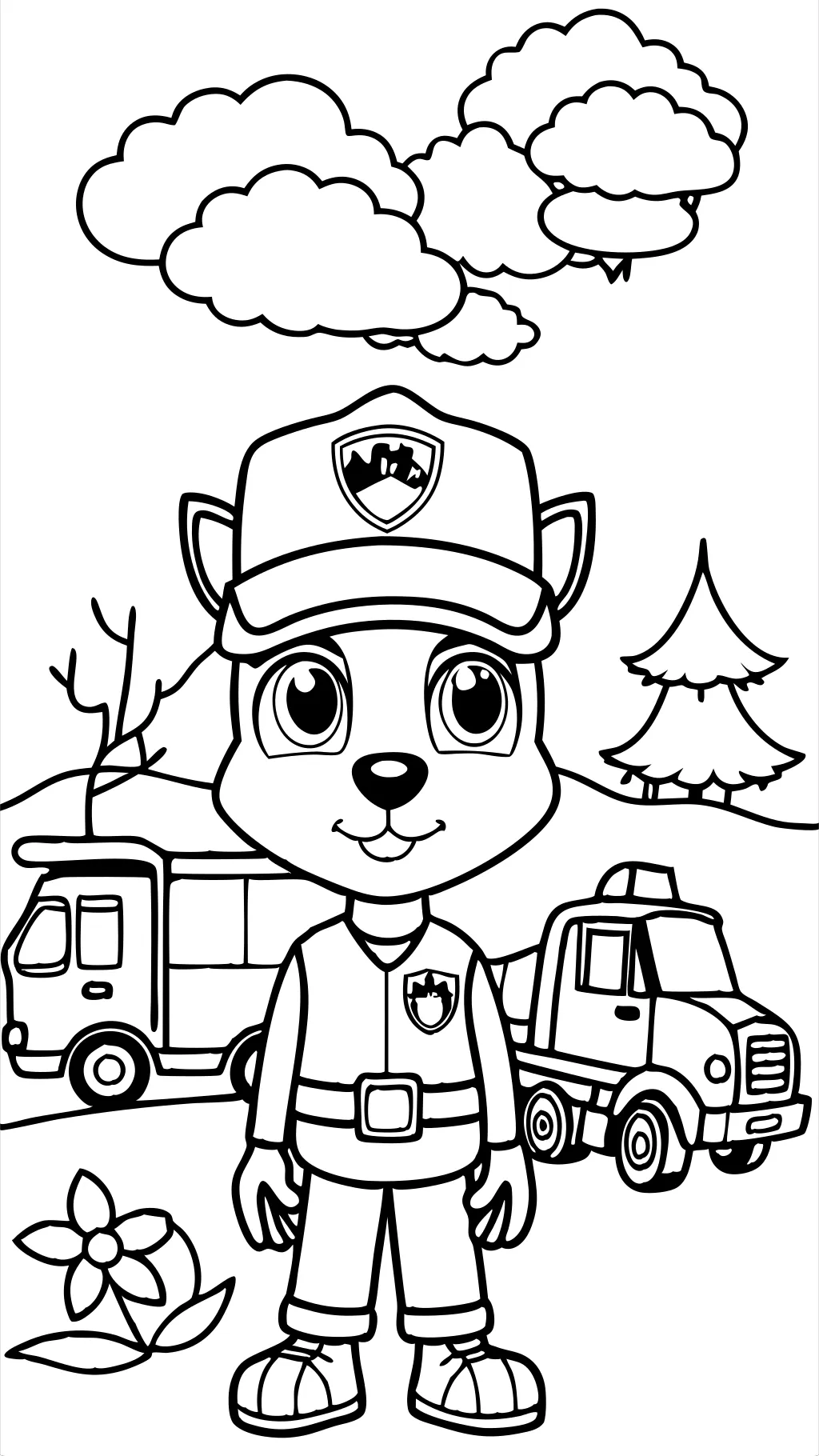 Rocky Paw Patrol para colorear